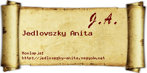 Jedlovszky Anita névjegykártya