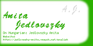 anita jedlovszky business card